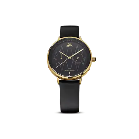 Matthew Mercury Watches Black & Gold - Leather