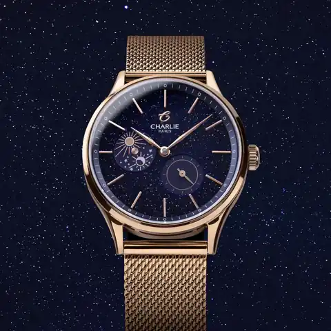 CHARLIE - Paris Initial 36 - Jour/Nuit - Aventurine Doré Rose · IDN-36-002 / B18-M-B · jour-nuit-aventurine
