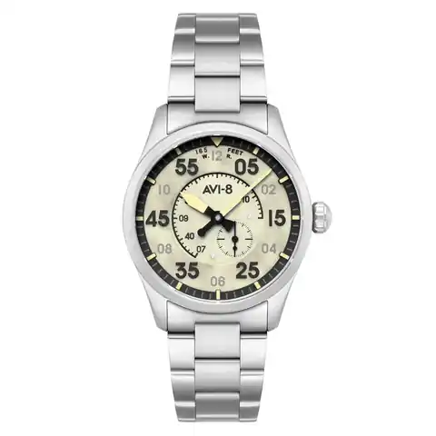AVI-8 Timepieces Spitfire Type 300 Automatic with Tarmac Tracker Green Dial #AV-4147-33