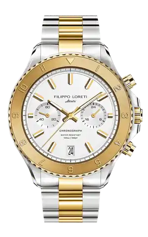 Filippo Loreti Watches Ascari Two Tone White Link