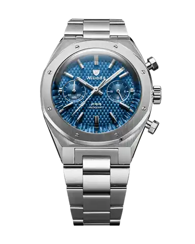 Nivada Grenchen F77 SST Chrono Mecaquartz Blue MK2 - 38MM