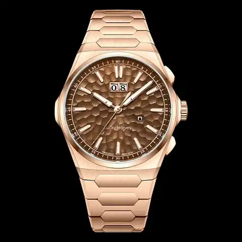Lucky Harvey International Sound Of Nature Big Date Rose Gold Hammer Chiming Limited Edition Automatic Watch