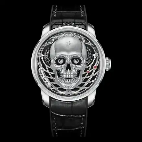 Lucky Harvey International Craftsmanship Series Silver Skull Limited Edition Automatic Watch