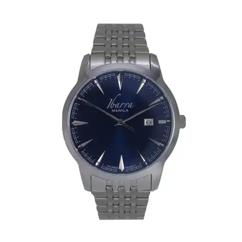 Ibarra Rizal 39MM Quartz Steel Watch (Blue Dial)