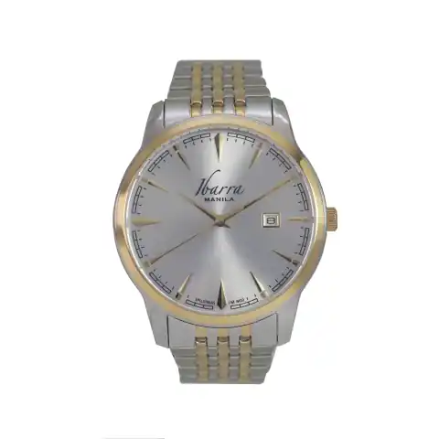 Ibarra Rizal 39MM Quartz TWO-Tone Gold Watch (Silver Dial)