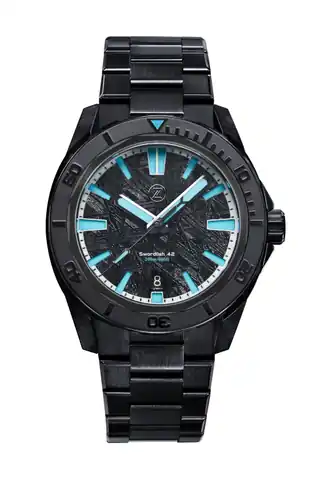 Zelos Swordfish 42mm SS DLC Meteorite