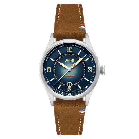 AVI-8 Timepieces FLYBOY Lafayette Automatic 110th Anniversary Limited Edition · Blue Horizon · AV-4153-02