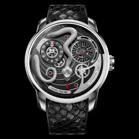 Lucky Harvey International Craftsmanship Series Silver Snake Automatic Watch