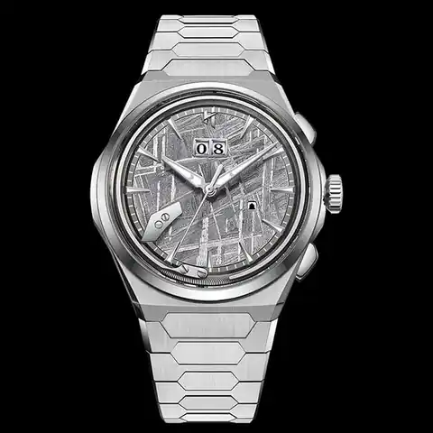 Lucky Harvey International Sound Of Nature Muonionalusta Meteorite Dial Silver Titanium Chiming Limited Edition Automatic Watch