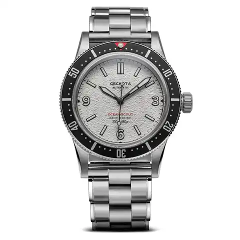Geckota Ocean-Scout Dive Watch Ice White