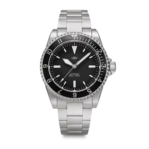 Mk II Watches Fulcrum 39 Non-Date, 12-Hr Bezel (Blk)