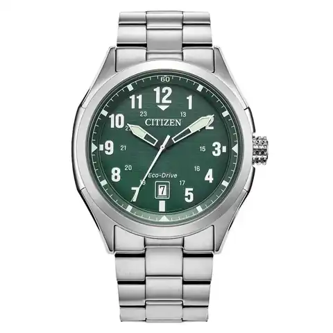 Citizen Terra Force Eco-Drive with Green Linen Dial #AW1890-51X