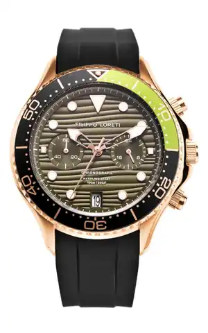 Filippo Loreti Watches Marino Gold Black Rubber