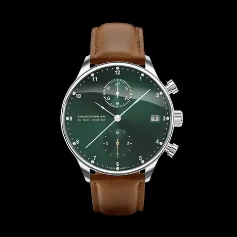 AV86 1815 Chronograph, Steel / Green Sunray