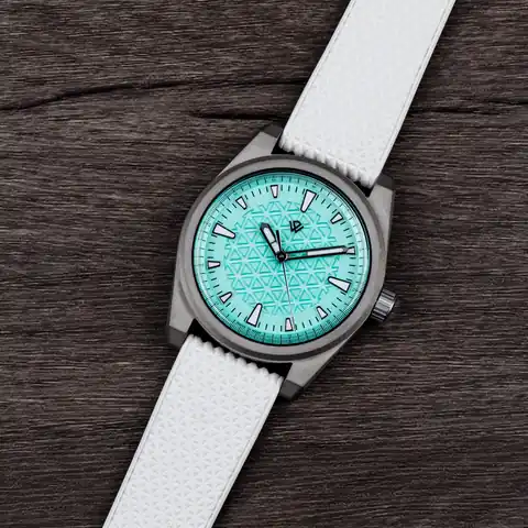 Wicked Watch co Basilea Grade 5 Titanium Tiffany Blue 02440