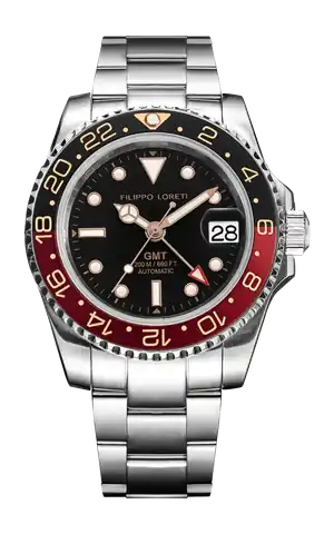 Filippo Loreti Watches Aquadiver GMT Automatic Black & Red