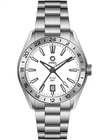 EREBUS WATCH Ascent 40 GMT White Gunmetal