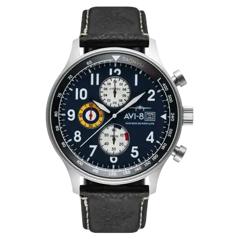 AVI-8 Timepieces Hawker Hurricane Classic Chronograph Midnight Black AV-4011-0I