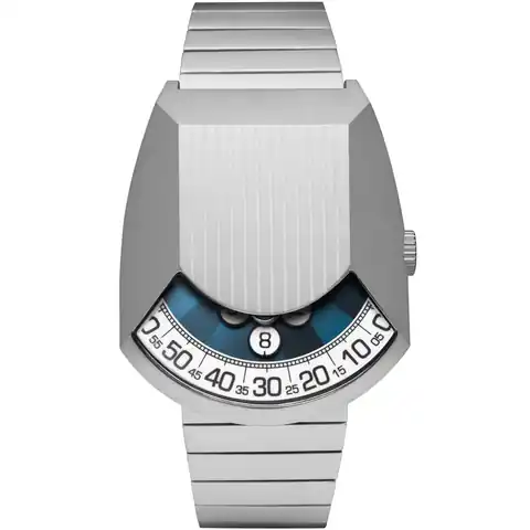 Xeric Watches Retronaut Automatic Wandering Hour Matte Steel Blue