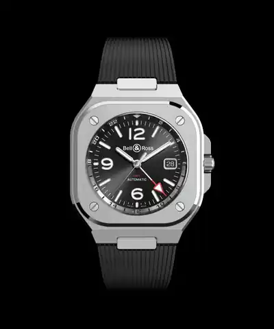 Bell & Ross BR-05 GMT Black · BR05G-BL-ST/SRB