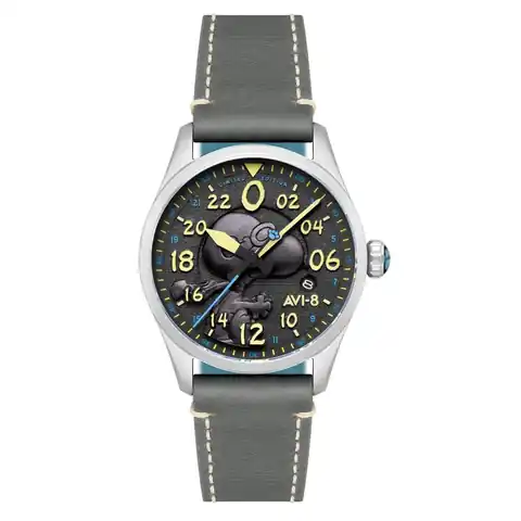 AVI-8 Timepieces Peanuts Snoopy Flying Ace 24 LE Watch in Charcoal Grey #AV-4150-01