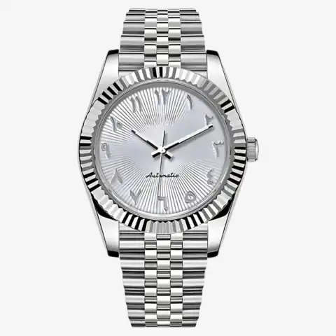 Monomods Custom Seikojust Edition Silver Arabic OFF-White MOD