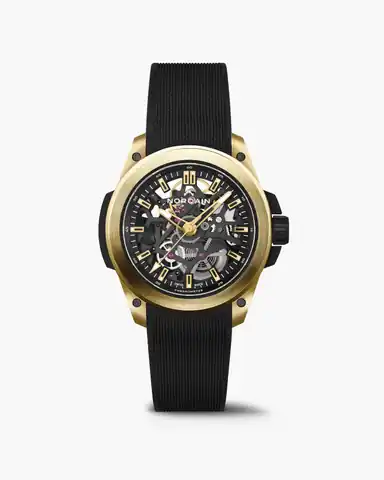 NORQAIN Swiss Made Watches Wild ONE Skeleton Yellow Gold Limited Edition