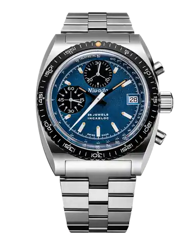 Nivada Grenchen Autochron Blue