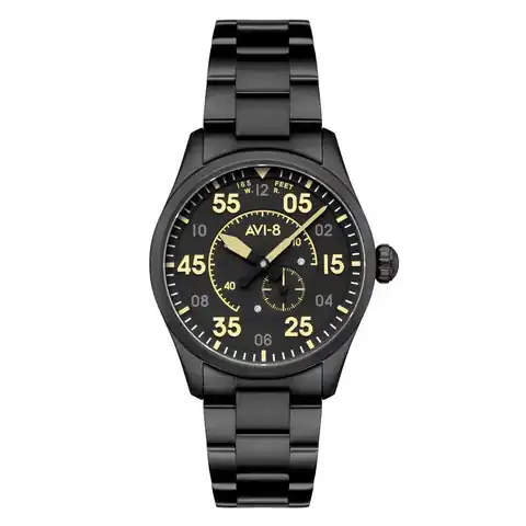 AVI-8 Timepieces Spitfire Type 300 Automatic with Black Eclipse Display Dial #AV-4147-44