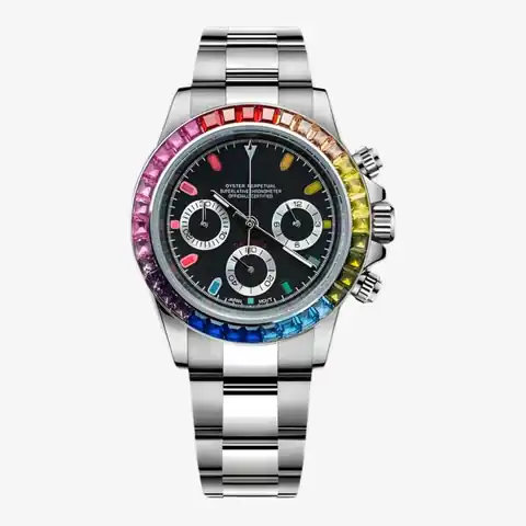 Monomods Custom Seitona Chronograph Edition Diamond Rainbow MOD