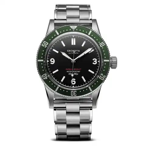 Geckota Ocean-Scout Dive Watch Emerald Green