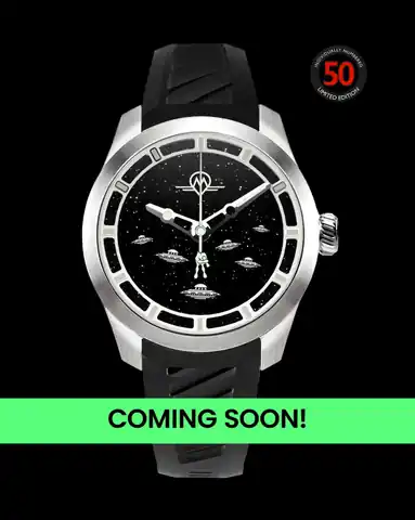 Monro Adventure Early VIP Access - Monro Luna Adventure MLA-WCP WE Come In Peace, 9039 Automatic Watch, 39mm Epdm Rubber