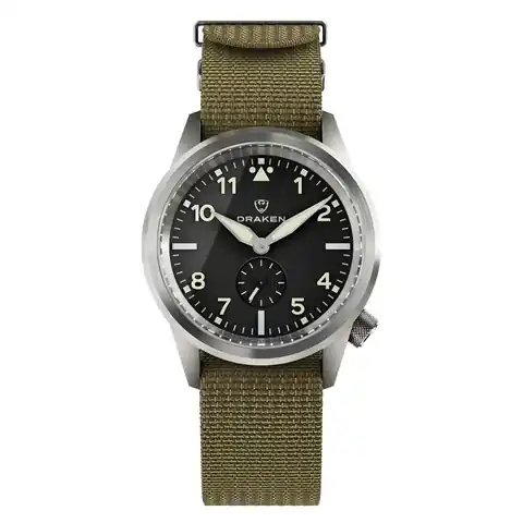 Draken Aoraki 'Flieger' Watch with Black Dial #DKN-01