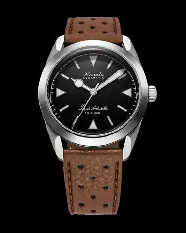 Nivada Grenchen Super Antarctic Black White Luminova - 35mm