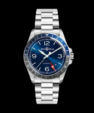 Bell & Ross BR V2-93 Gmt Blue · BRV293-BLU-ST/SST