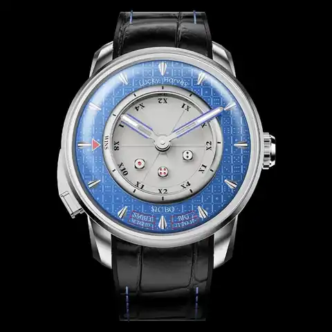 Lucky Harvey International Casino Series Blue Sic Bo Automatic Watch