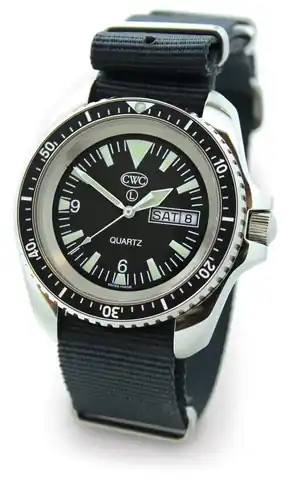 Cabot Watch Company CWC Quartz Divers Watch Mk.2 Day/Date Polished Case (RN300-P QS120-DD)
