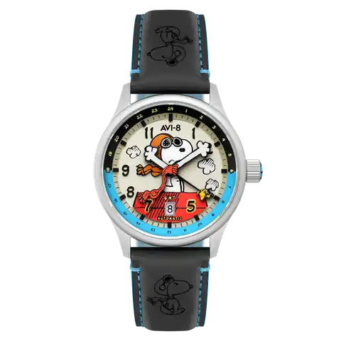 AVI-8 Timepieces Hawker Hurricane Kent GMT Snoopy Cream Brigade AV-4136-03