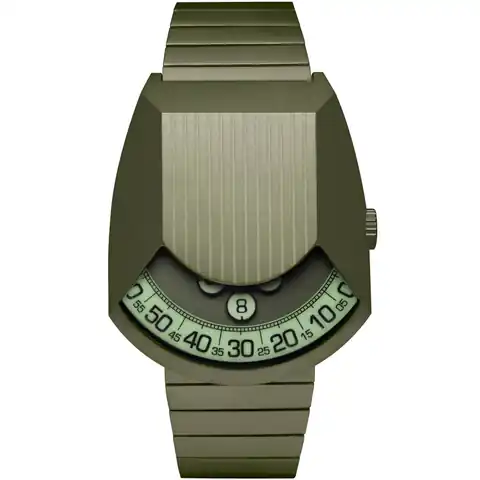 Xeric Watches Retronaut Automatic Wandering Hour Matte Green