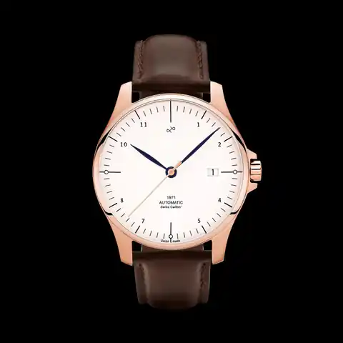 AV86 1971 Automatic, Rose Gold / White - Swiss Made