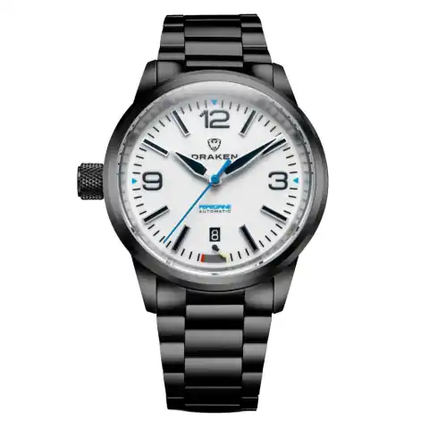 Draken Peregrine DLC 'A' Full Lume Dial Watch with Left Crown #DKN-15