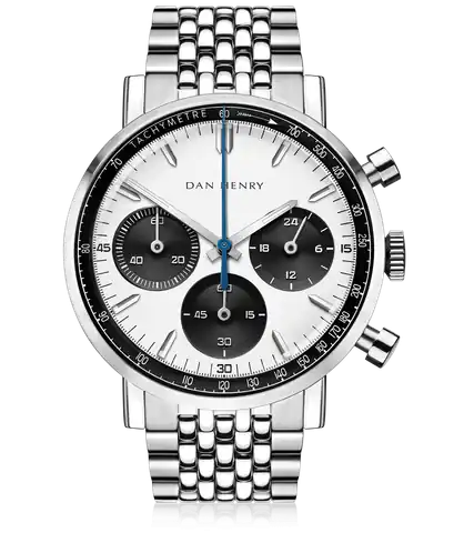 Dan Henry Watches 1964 White Panda Tricompax 38mm - no date