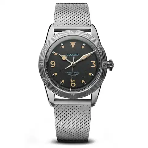 Geckota Airstream Frontier Watch Black Textured Dial