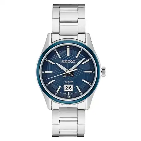 Seiko Essentials Big Date Watch with Blue Dial #SUR559