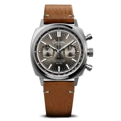 Geckota Classic Chronotimer Watch Tuscan Brown · GTA-EOR-923-24K-VS-GL265