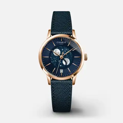CHARLIE - Paris Sully - Phase De Lune - Doré Rose & Bleu · SPL-30-009 / B14-303-B