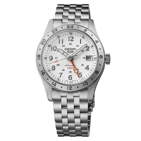 Seiko 5 Sports Automatic GMT Field Watch with White Dial #SSK059