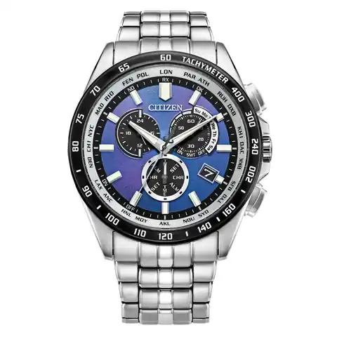 Citizen PCAT Eco-Drive Multifunction Watch with Blue Dial #CB5874-81L
