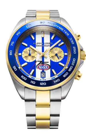 Filippo Loreti Watches Nhra 75 White Stripes Chronograph