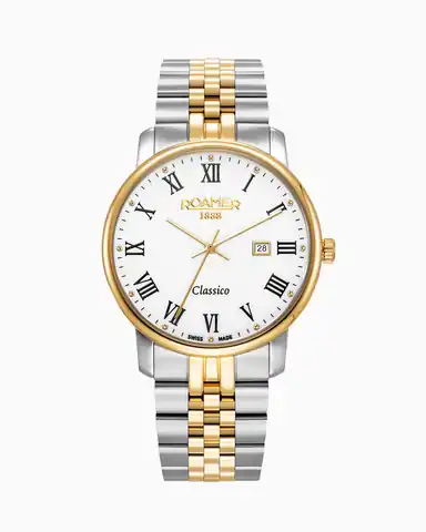 Roamer of Switzerland Classico Gents White Dial Two-tone